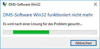 DMS Software Win32 funktioniert nicht mehr
