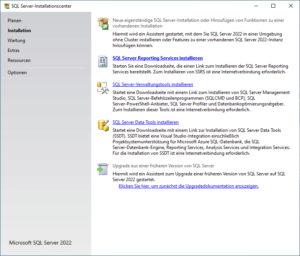 SQL Server-Installationscenter: Neue eigenständige Instanz