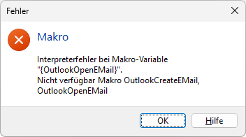 Fehler: Intepreterfehler bei Makro-Variable