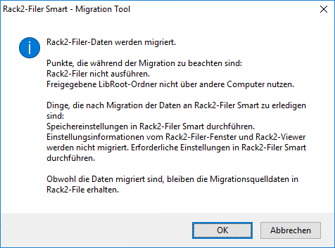 Rack2-Filer-Daten werden migriert