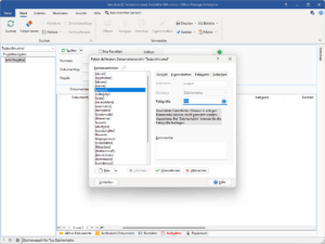 Dialogfenster "Felder definieren"